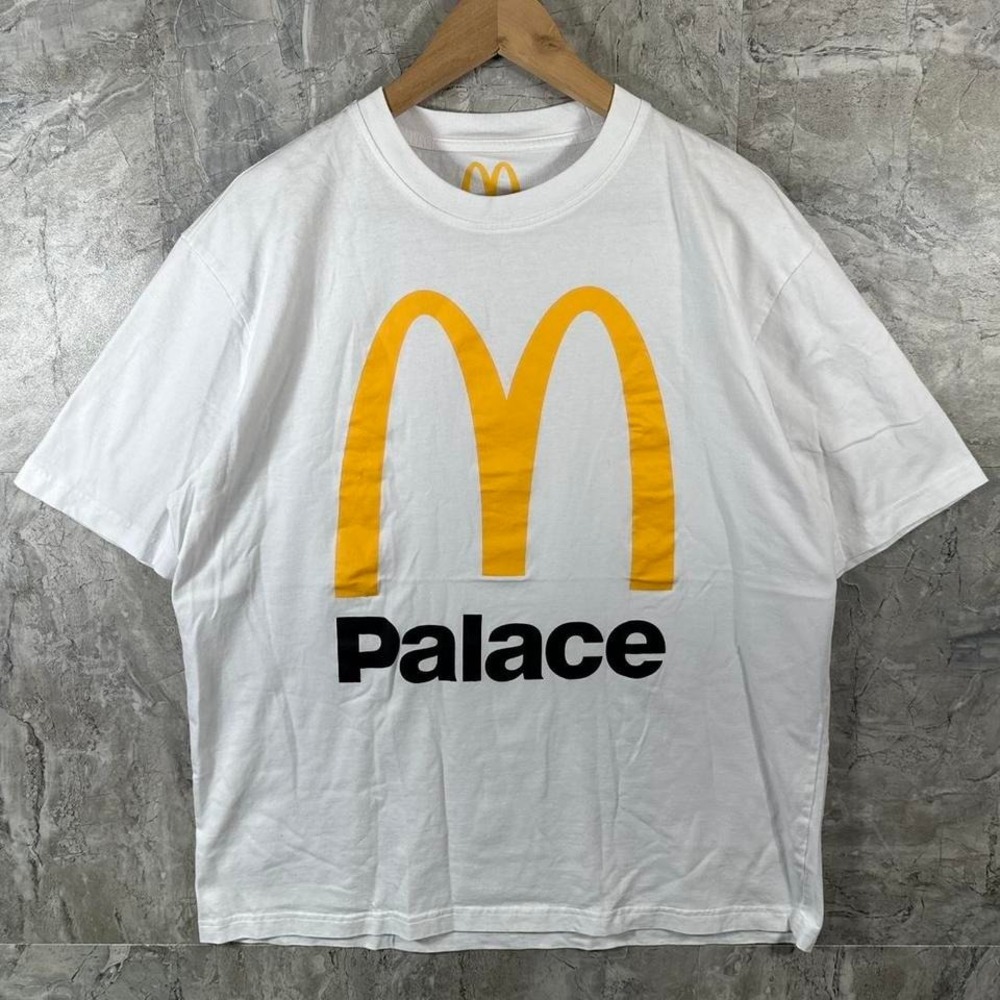 Palace x McDonald's T-shirt Mens XXL White Graphic Logo Short Sleeve Crew